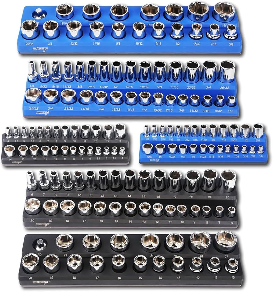 Amazon.com: DISEN Magnetic Socket Organizer Set 6PCS Socket